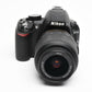 Nikon D3100 DSLR w/Nikkor AFS 18-55mm f3.5-5.6G VR, batt+charger 1834 Acts