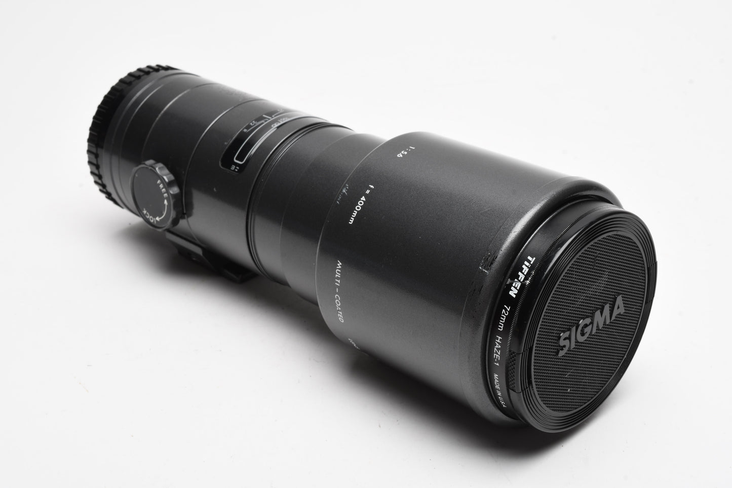 Sigma AF 400mm f5.6 Telephoto lens, UV, Caps, Minolta Maxxum Sony A Mount
