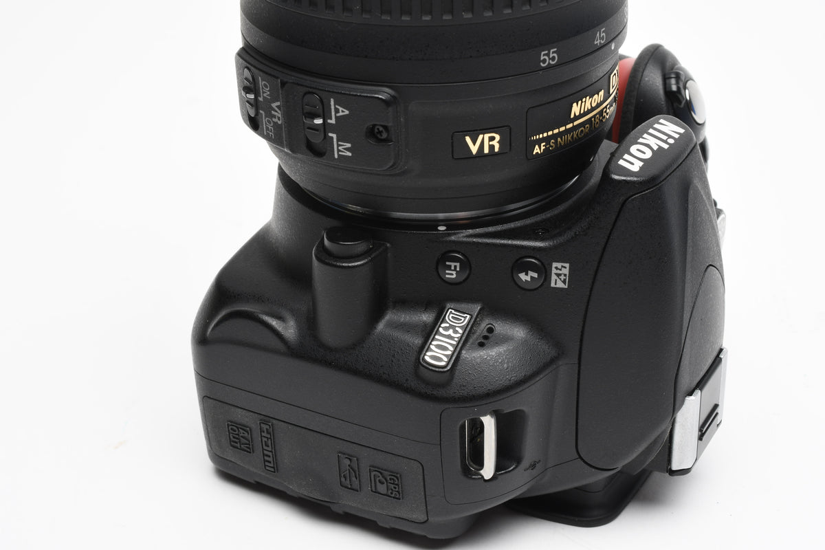 Nikon D3100 DSLR w/Nikkor AFS 18-55mm f3.5-5.6G VR, batt+charger 1834 Acts