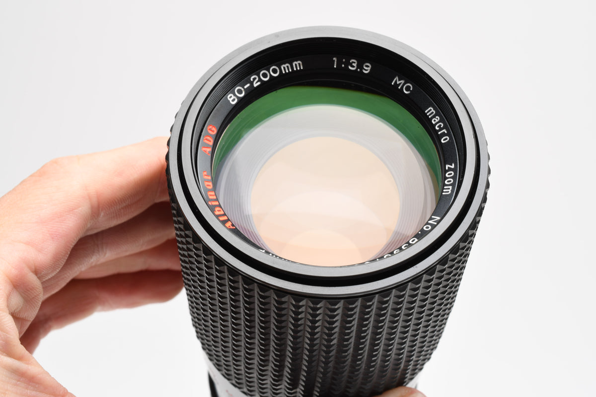 Albinar ADG  80-200mm f3.9 telephoto zoom lens Minolta MD + Caps