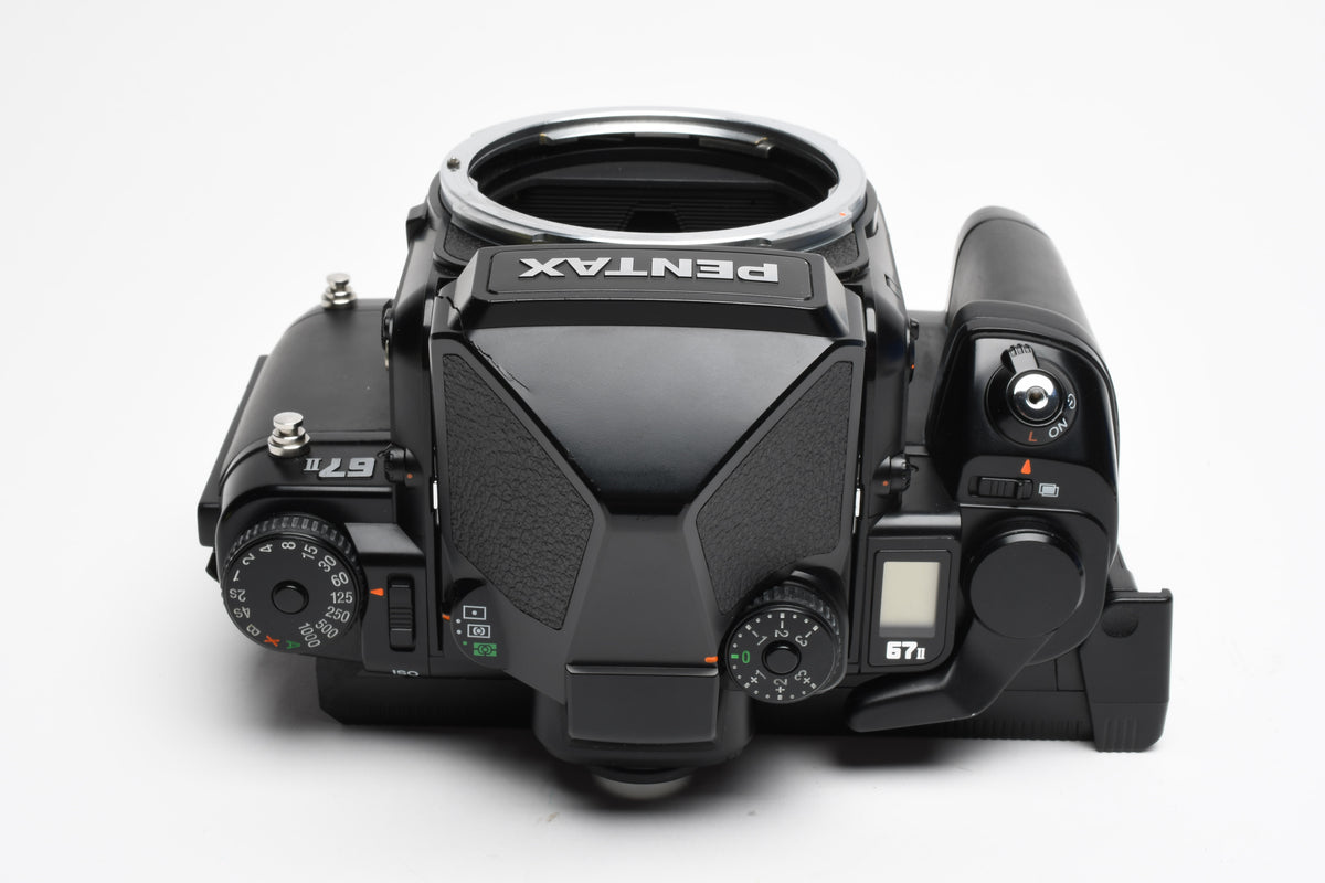 Pentax 67 II Body w/Modified back for Polaroid/Fujifilm instant images, Clean!