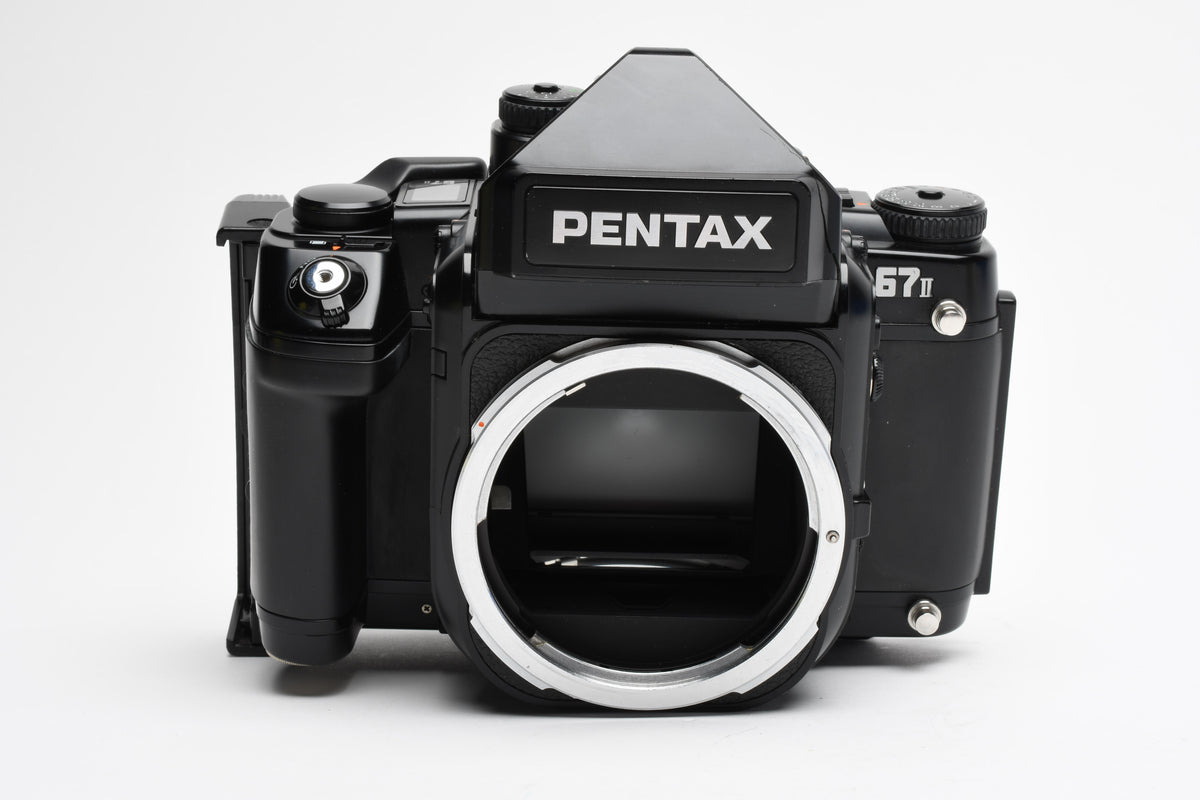 Pentax 67 II Body w/Modified back for Polaroid/Fujifilm instant images, Clean!