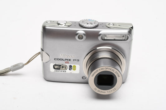 Nikon Coolpix P3 VR 8.1MP Digital Point&Shoot, Tested, Great