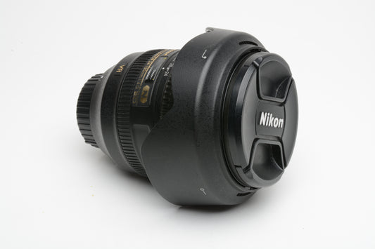 Nikon AF-S Nikkor 24-120mm f4G ED VR N zoom lens, Mint-, USA w/Hood+UV