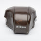 Nikon F Eveready hard leather camera carrying case (Brown)