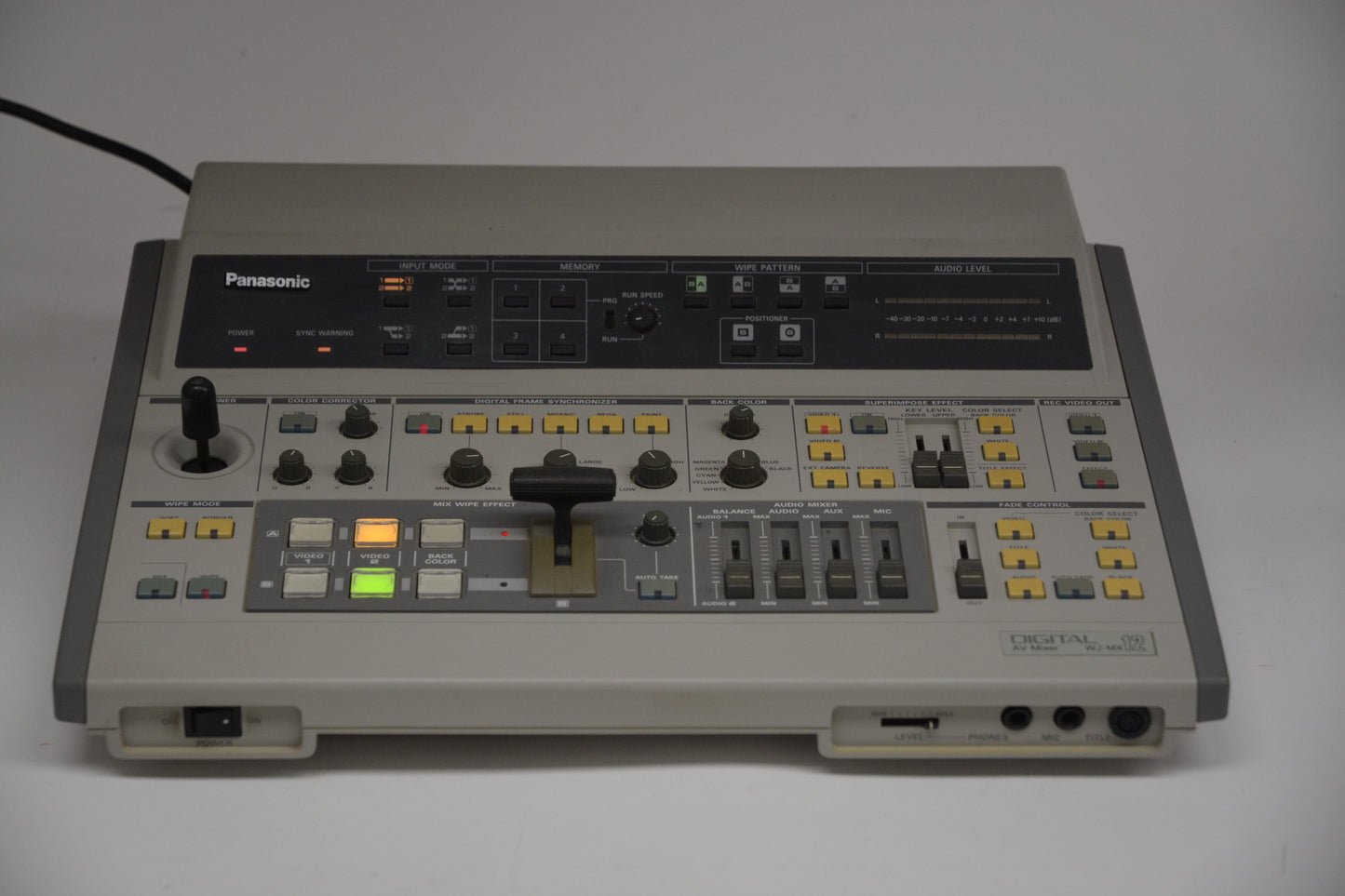Panasonic WJ-MX12 AV Mixer w/WJ-KB15 Character generator, Tested, Great!