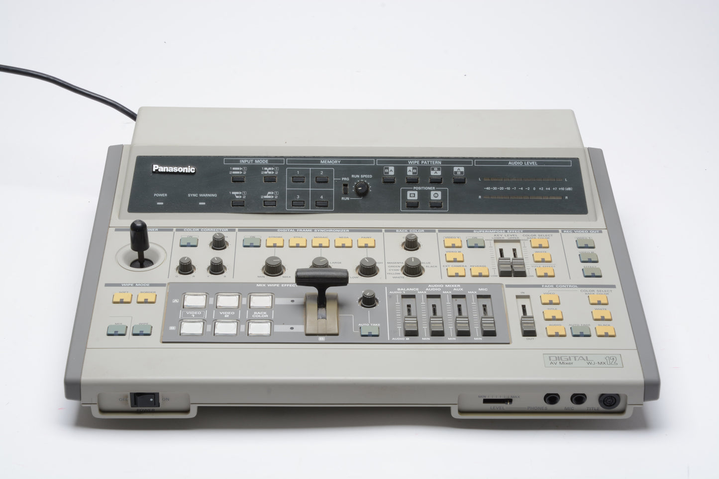 Panasonic WJ-MX12 AV Mixer w/WJ-KB15 Character generator, Tested, Great!