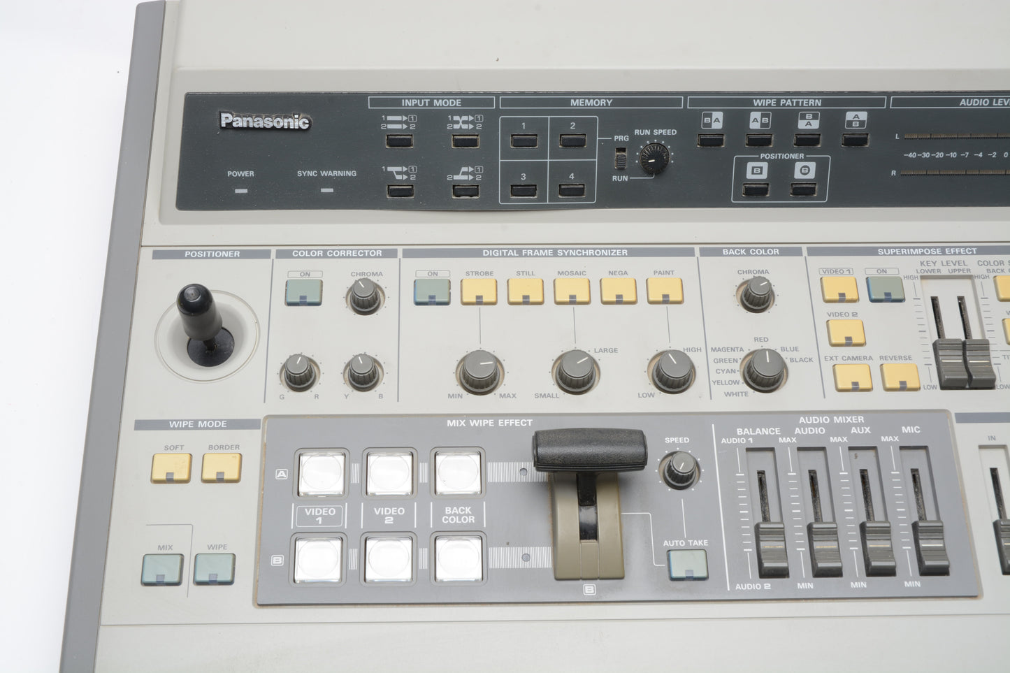 Panasonic WJ-MX12 AV Mixer w/WJ-KB15 Character generator, Tested, Great!
