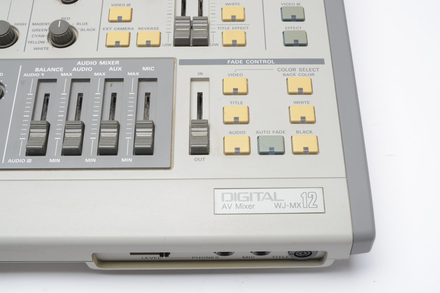 Panasonic WJ-MX12 AV Mixer w/WJ-KB15 Character generator, Tested, Great!