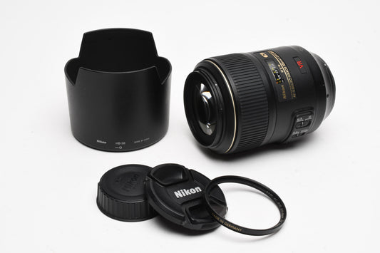 Nikon AF-S VR Micro-Nikkor 105mm f2.8G IF-ED #2160 USA, B+W UV, Hood