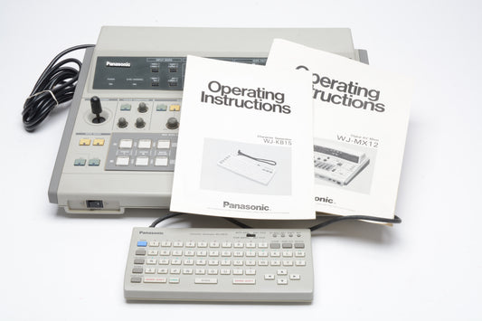 Panasonic WJ-MX12 AV Mixer w/WJ-KB15 Character generator, Tested, Great!