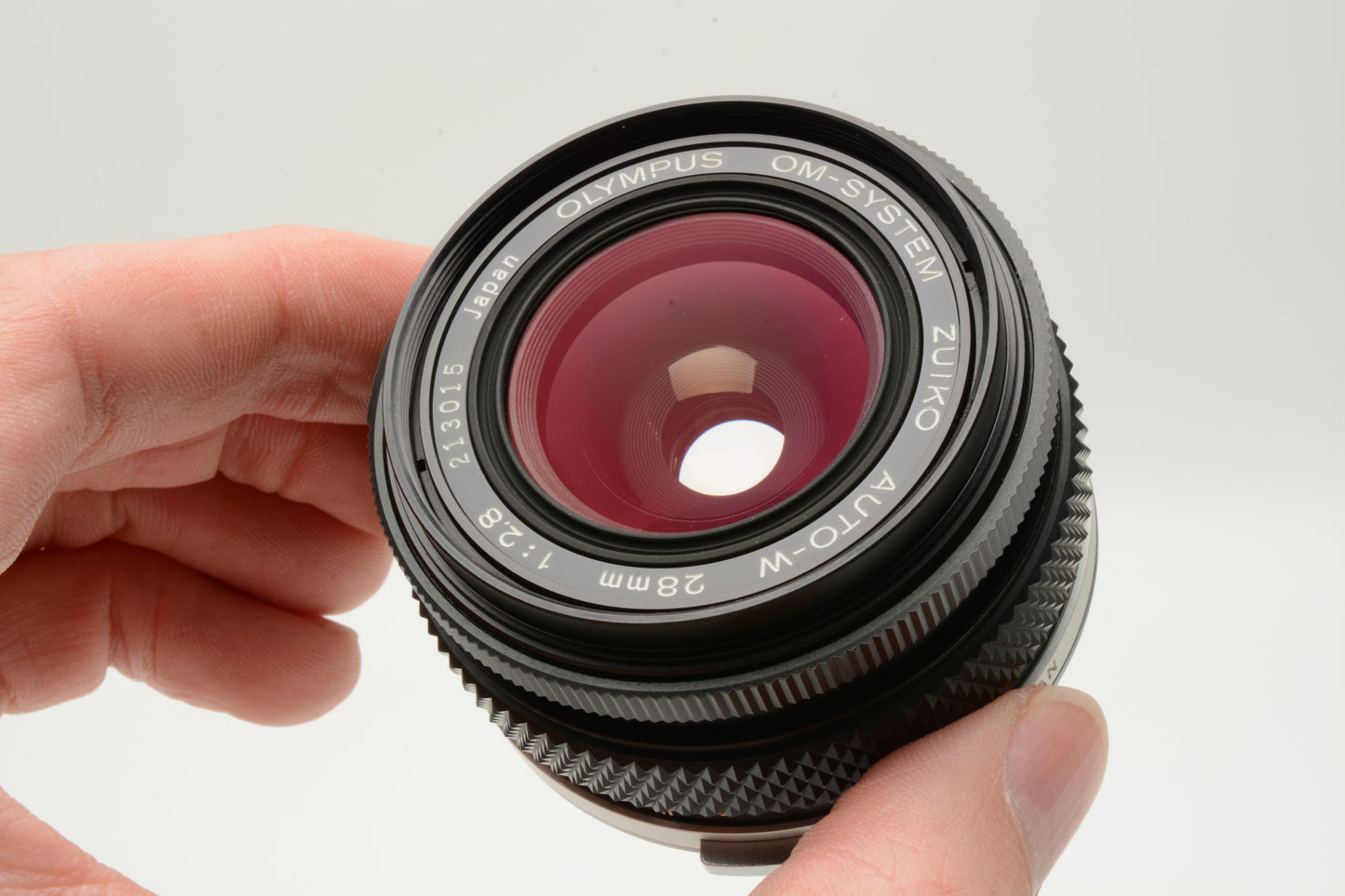 Olympus 28mm f2.8 OM Mount Auto-W wide angle lens, Sky+caps, clean!