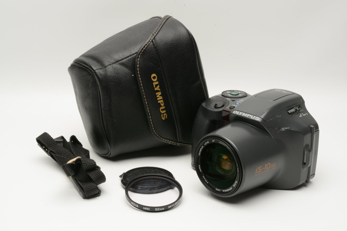 Olympus IS-10 DLX 35mm Point&Shoot camera w/28-110mm w/cap, case, UV, Tested