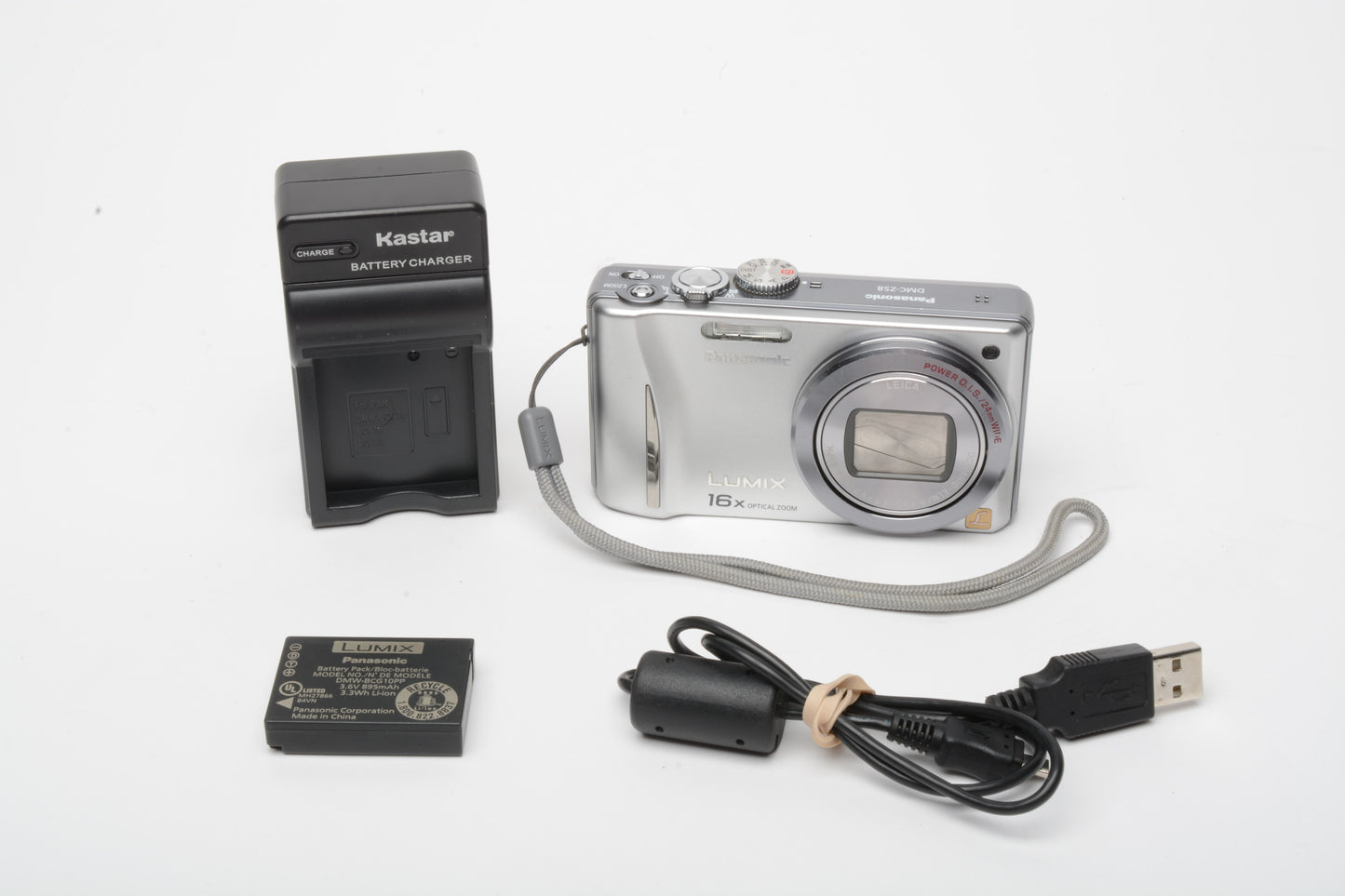 Panasonic Lumix DMC-FS15 12MP Digital Point&Shoot Camera Silver, tested, clean