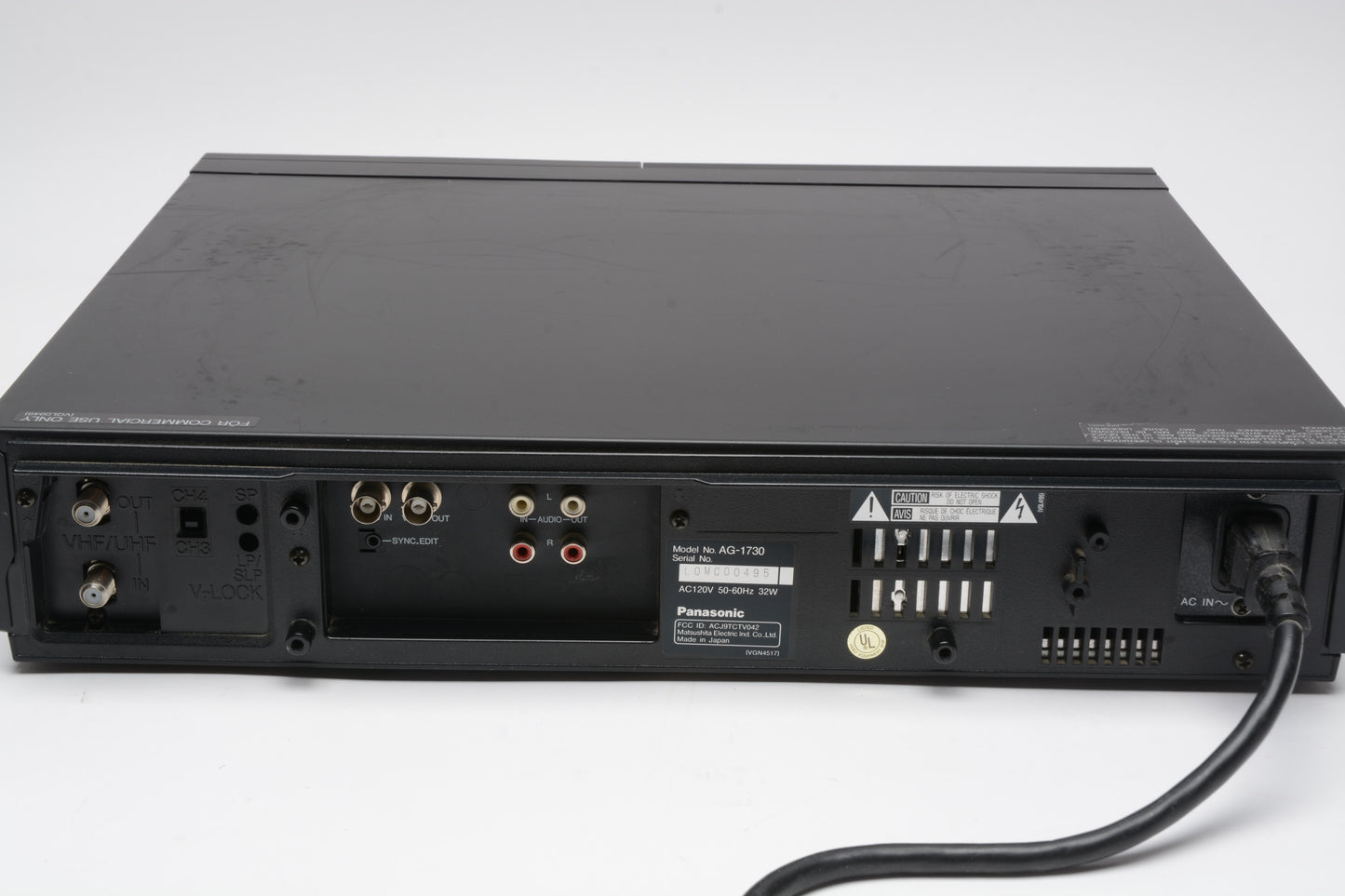 Panasonic AG-1730 VHS VCR (Industrial grade), remote+cables, Boxed