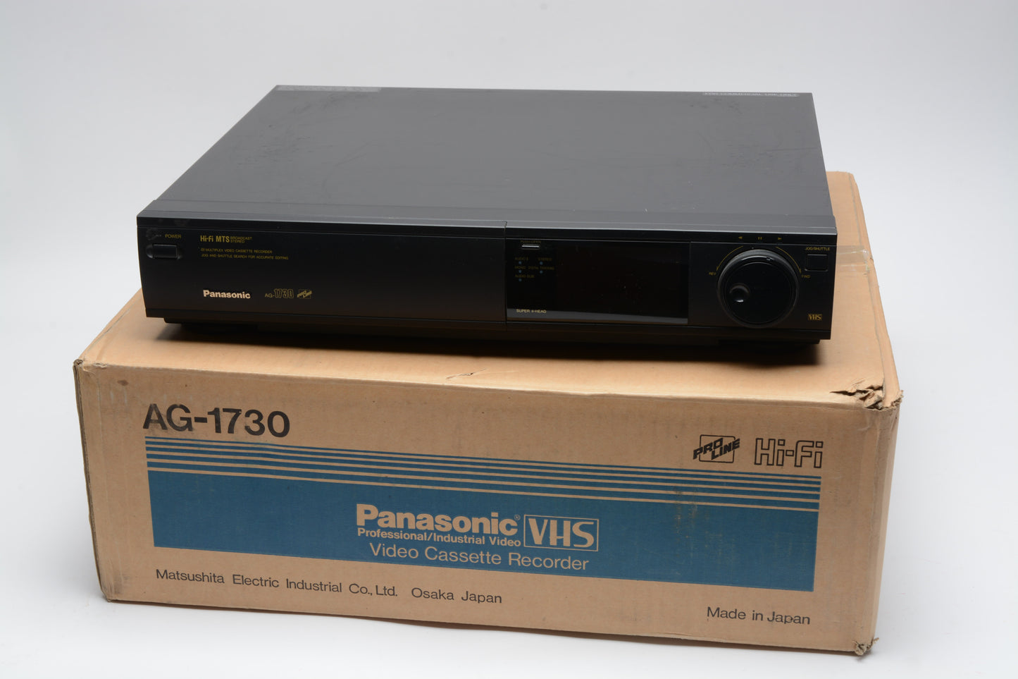 Panasonic AG-1730 VHS VCR (Industrial grade), remote+cables, Boxed