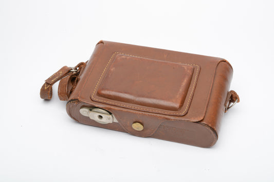 Kodak Six-20 deluxe brown leather field case w/strap good condition