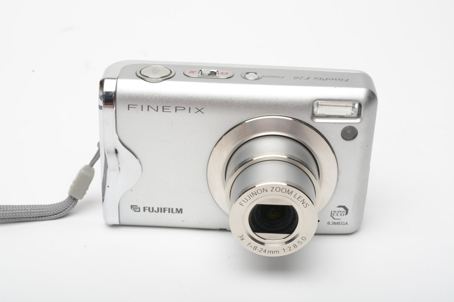 Fujifilm Finepix F20 6.3MP Digital Point&Shoot camera, batt+charger+USB+1GB XD