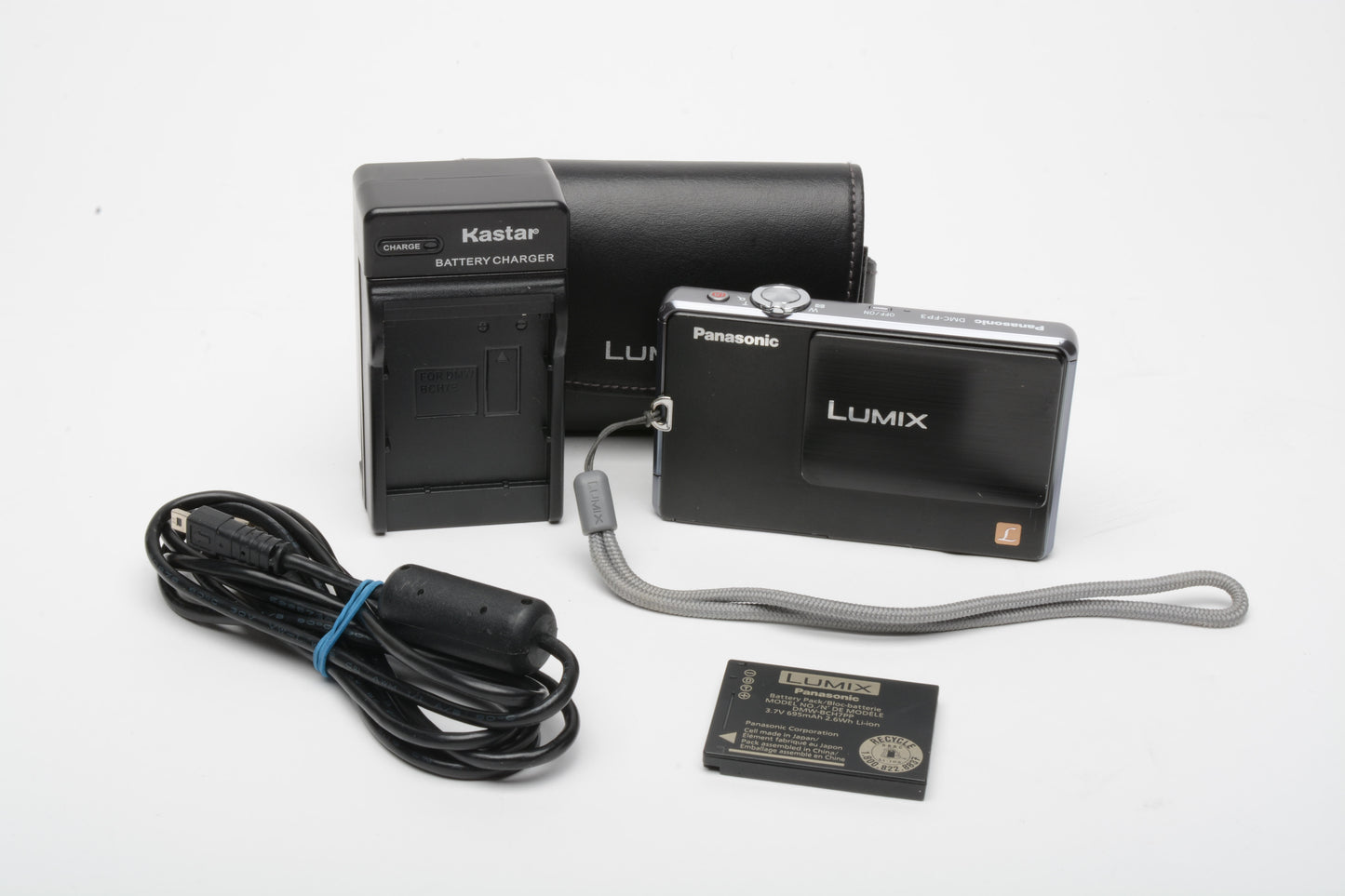 Panasonic Lumix DMC-FP3 14MP Digital Point&Shoot Camera Black w/case, tested