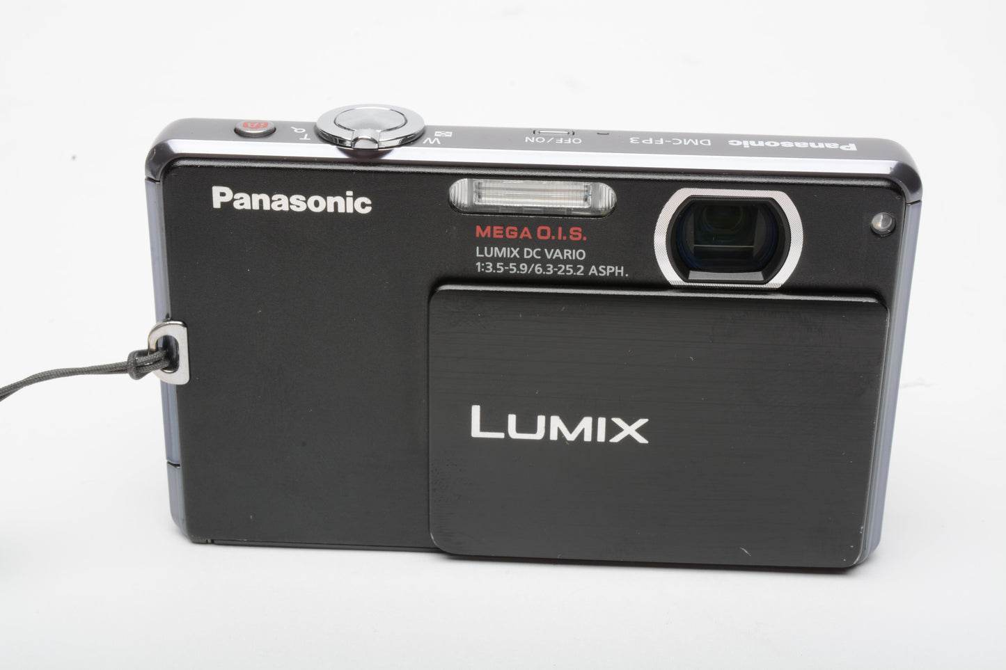 Panasonic Lumix DMC-FP3 14MP Digital Point&Shoot Camera Black w/case, tested