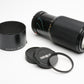 Minolta 70-210mm F4 MD mount macro telephoto zoom lens, hood+caps+UV