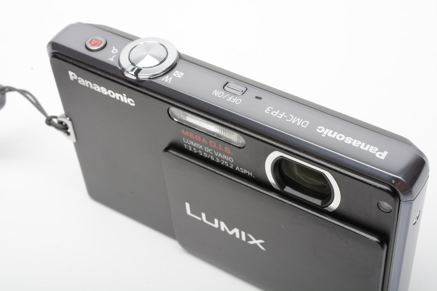 Panasonic Lumix DMC-FP3 14MP Digital Point&Shoot Camera Black w/case, tested