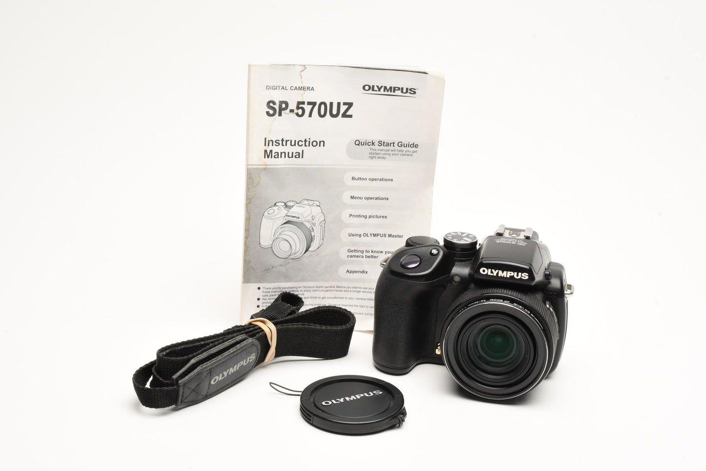 Olympus SP-570UZ 10MP Digital Point&Shoot camera w/20x Optical Zoom *Read