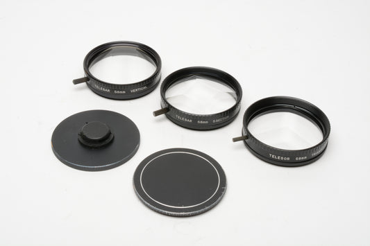 Set of 3 Telesar 58mm filters:  Vertical, Triangle, 5 Section, w/Stack caps, Very clean