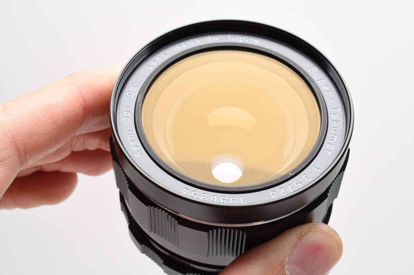 Pentax Super Takumar 28mm f3.5 "Fat" version M42 Mount lens, case, hood, caps, Mint