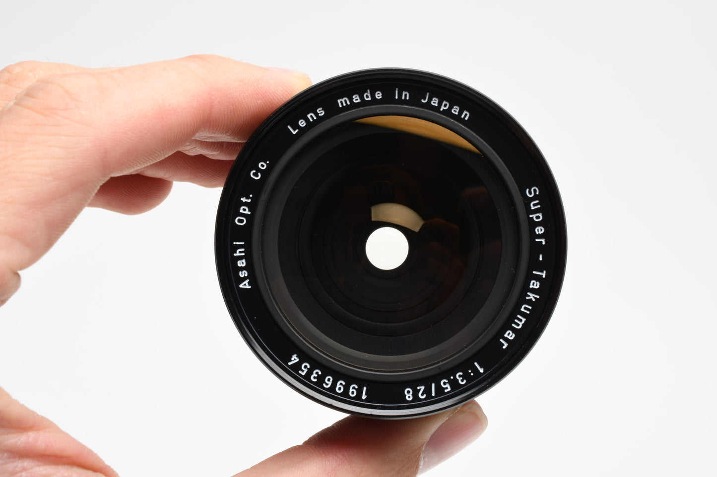 Pentax Super Takumar 28mm f3.5 "Fat" version M42 Mount lens, case, hood, caps, Mint
