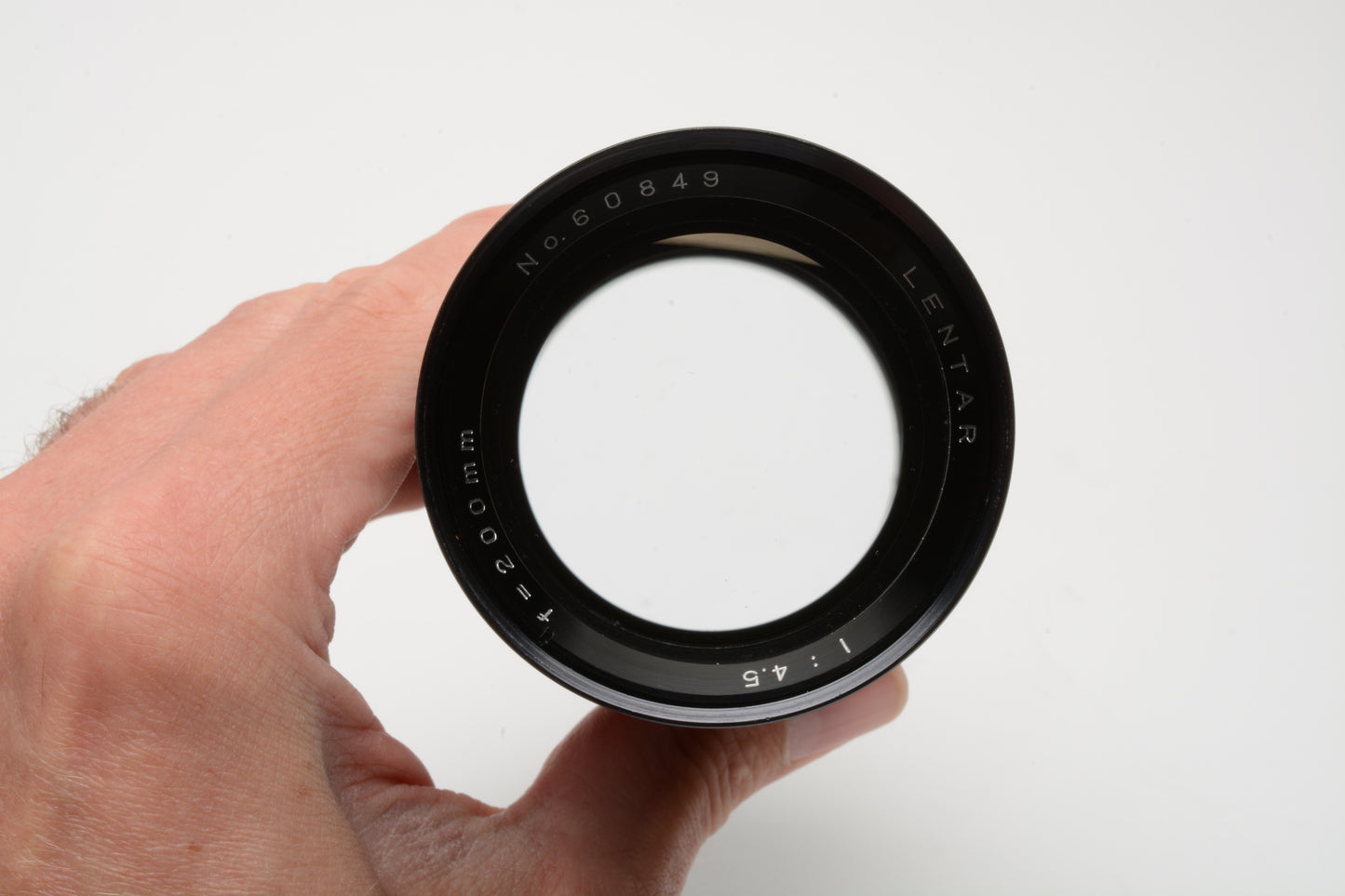 Lentar 200mm f4.5 T-Mount Adapter Exakta Mount Pre-set lens, case, good!