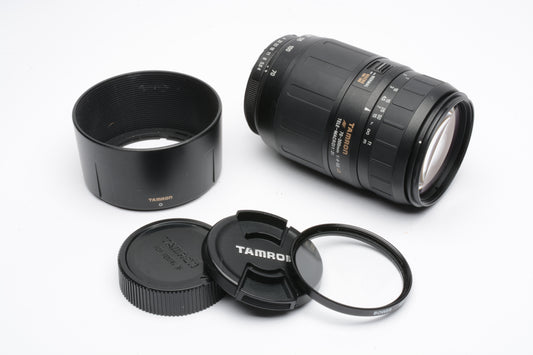 Tamron AF 70-300mm f4-5.6 Di LD Macro Zoom Lens for Pentax, hood, caps, UV
