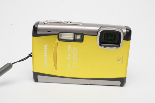 Olympus Tough 6000 Yellow 10MP Digital Point&Shoot camera +XD card