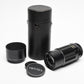 Asahi Super Takumar 200mm f4 M42 Mount lens, case, hood, caps, Mint-