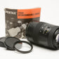 Pentax-A SMC 80-200mm f4.7-5.6 zoom lens, caps, UV, instructions