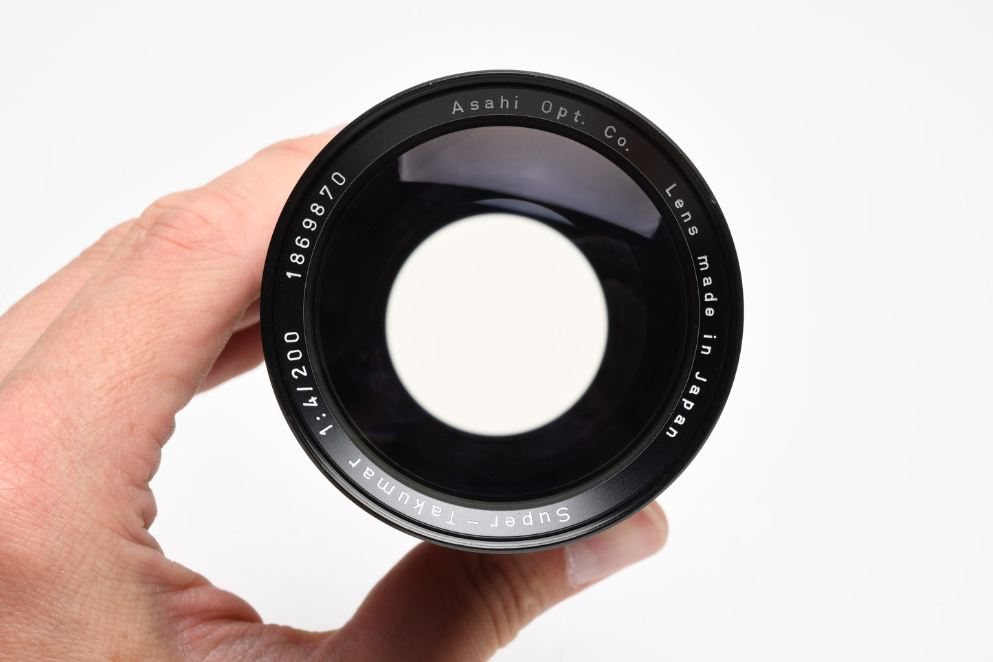 Asahi Super Takumar 200mm f4 M42 Mount lens, case, hood, caps, Mint-