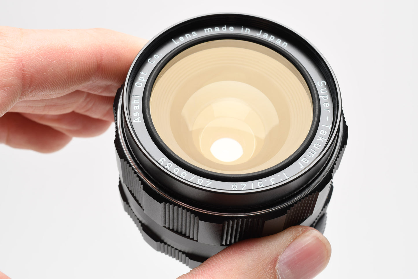 Super Takumar 28mm f3.5 M42 mount lens, caps, case, hood, Mint-