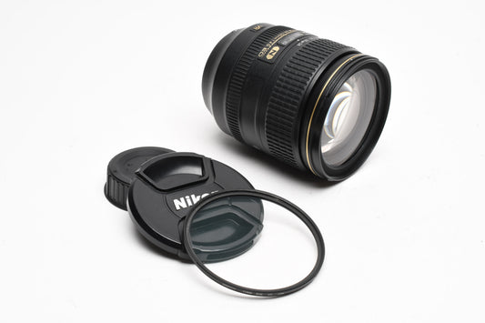 Nikon AF-S Nikkor 24-120mm f4G ED VR N zoom lens, +UV, Sharp!