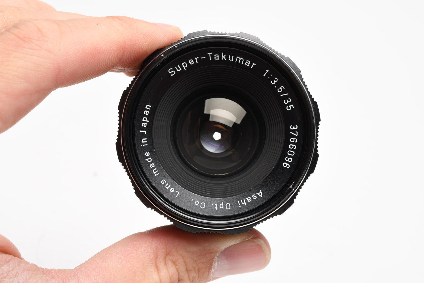 Super Takumar 35mm f3.5 M42 mount lens, caps, case, hood, Mint-