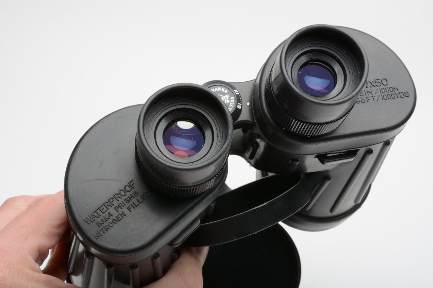 Swift Seahawk 7x50 753A Binoculars 127M/1000M 383FT/1000YDS, case+caps