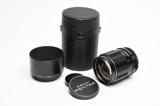 Asahi Super Takumar 135mm f2.5 M42 Mount lens, Caps, Case, Great!