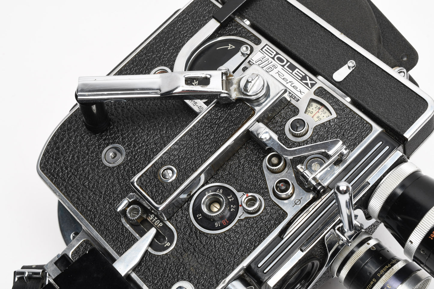 Bolex Reflex Rex 5 H16 16mm movie camera w/2X Yvar lenses, Grip, Tested