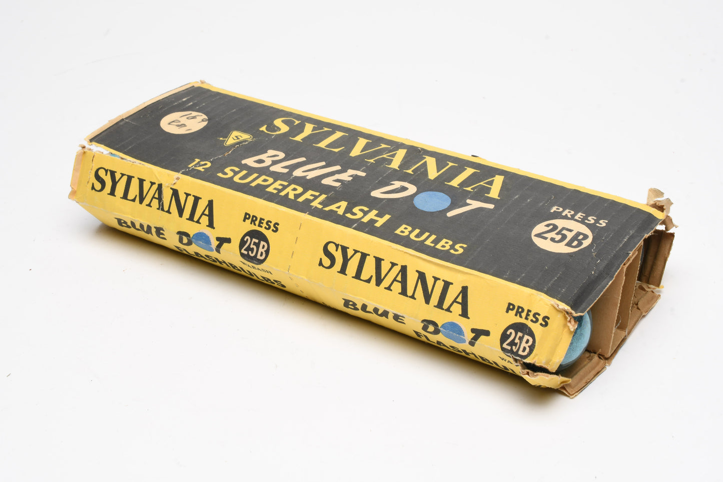 12X Sylvania 25B Blue Flashbulbs, NIB