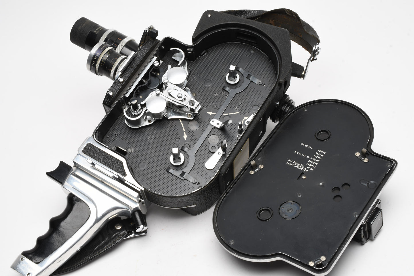 Bolex Reflex Rex 5 H16 16mm movie camera w/2X Yvar lenses, Grip, Tested