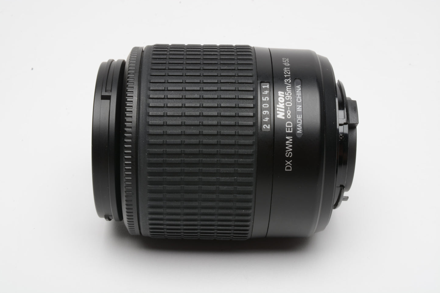 Nikon AFS Nikkor 55-200mm F4-5.6G ED DX VR zoom lens, caps, hood, UV,