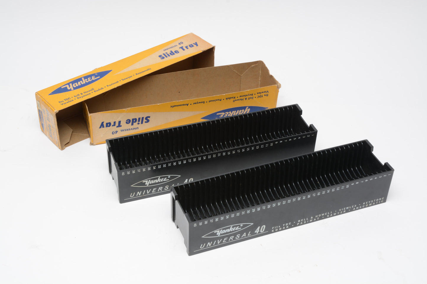 2X Yankee 35mm Slide Trays - 40, Straight, Boxed, Very Clean