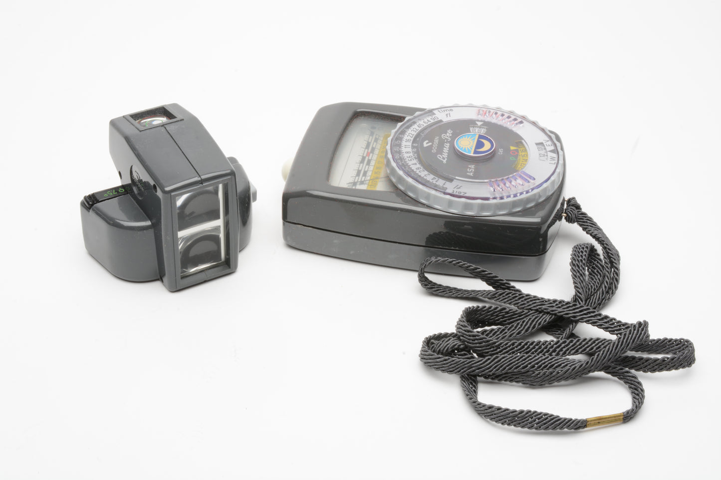Gossen Luna-pro Incident Light Meter, Cases + variable angle attachment, Nice