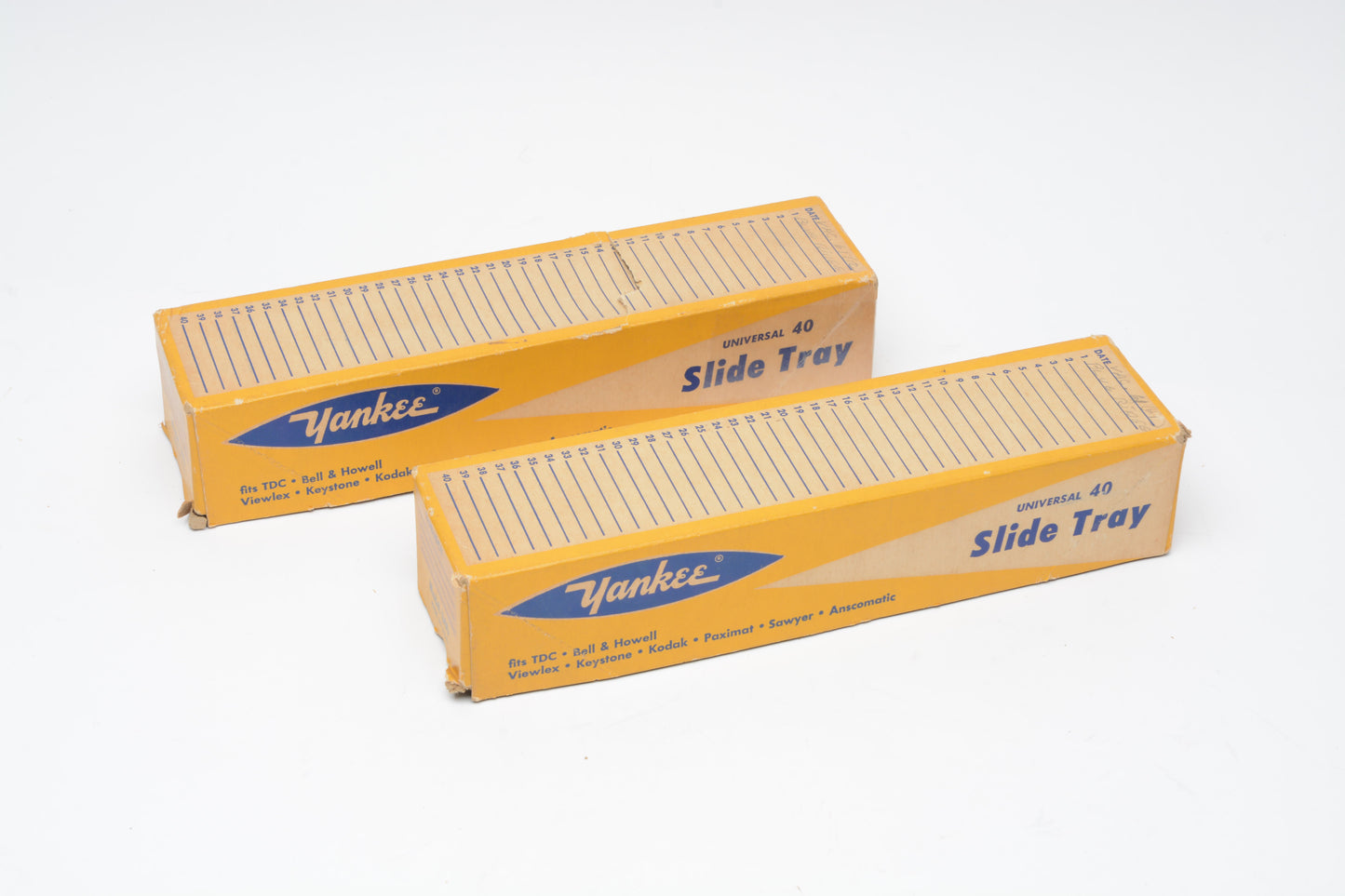 2X Yankee 35mm Slide Trays - 40, Straight, Boxed, Very Clean