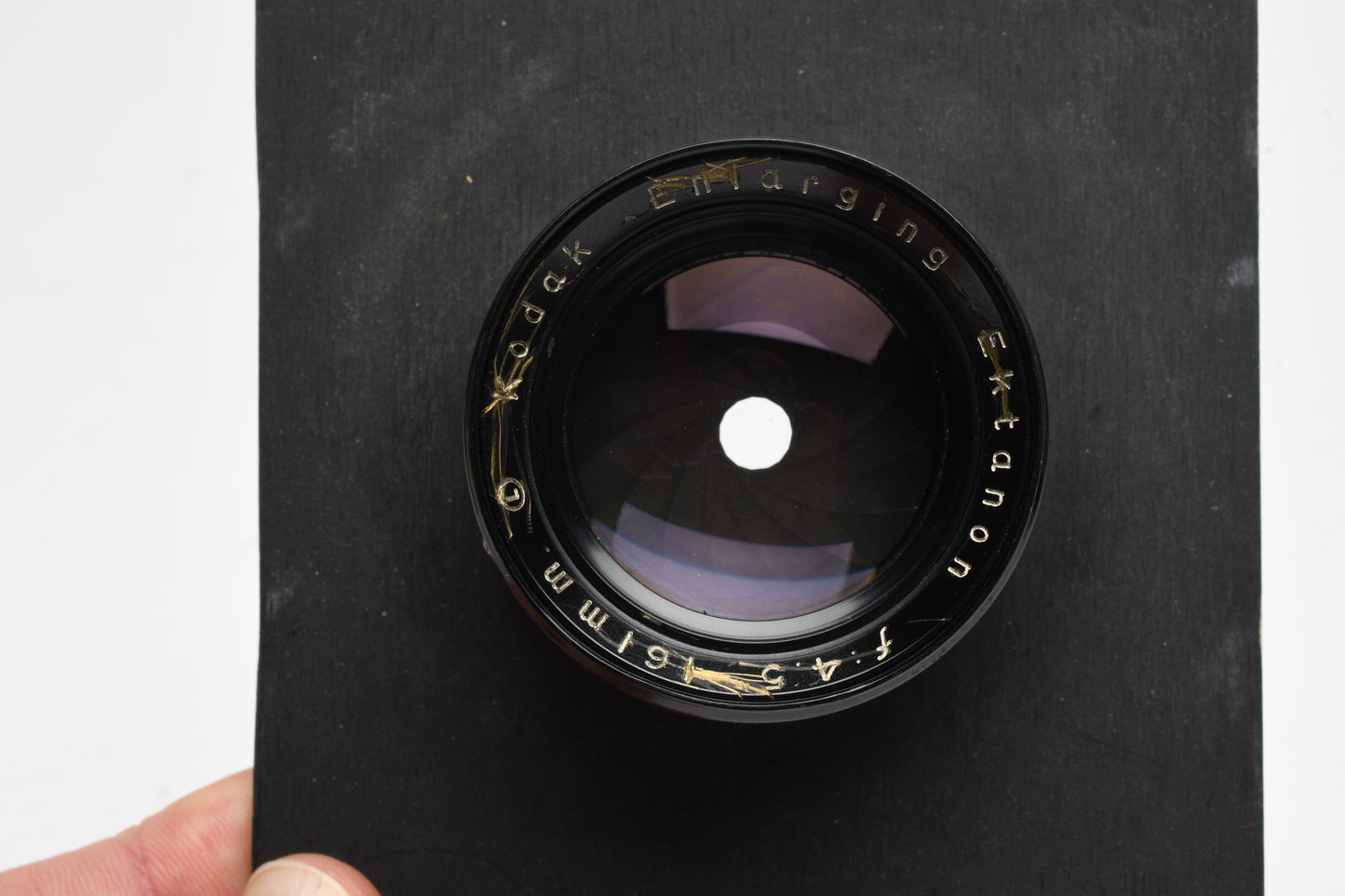 Kodak Ektanon 161mm 4.5 Enlarging Lens w/Lens board and RR, Good!