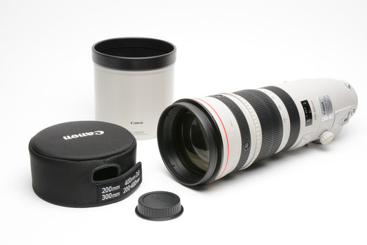 Canon EF 200-400mm 1.4x F4 L IS USM lens, hood, USA version, clean & sharp!